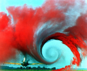 Vortex created by aircraft wing (public domain image.)